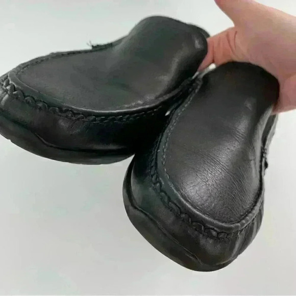 Cole Haan mens flats size 11.5 black leather grand OS driving loafers main image 9